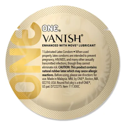 Презерватив ONE Vanish Hyperthin, 1 шт, ультратонкий, зі змазкою