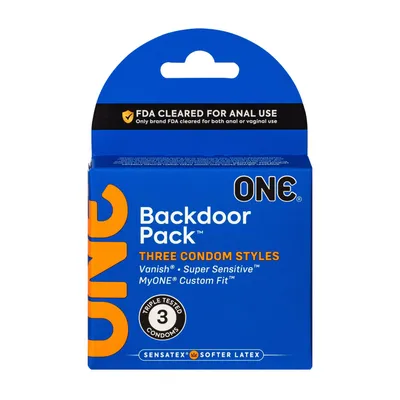 Презервативи ONE Backdoor, 3 шт, 3 види, США
