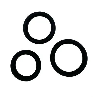 Набір ерекційних кілець Alive Sensual Pleasure Rings, 3 розміри, чорні
