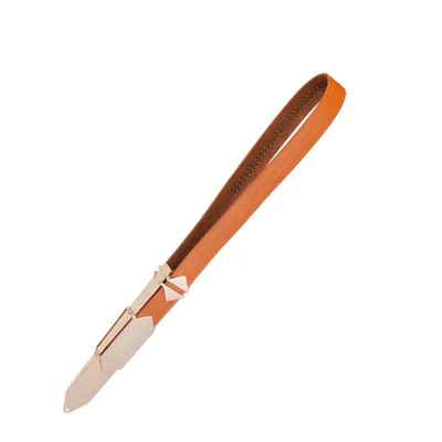 Регульована шльопалка LOCKINK Adjustable Slapper for Impact Play, коричнева, шкіра