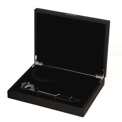Регульована шльопалка LOCKINK Adjustable Slapper for Impact Play, чорна, натуральна шкіра