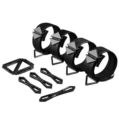 Набір фіксаторів для рук і ніг LOCKINK Hogtie Set, чорний, шкіряні ремені
