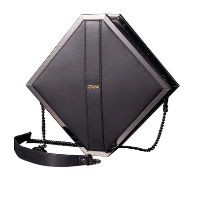 Сумка для секс-іграшок LOCKINK Mysterious Square Kink Bag, чорна, з набором для бондажу