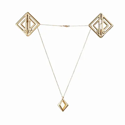 Затискачі для сосків LOCKINK Adjustable Nipple Clamps with Light Pendant, золотисті