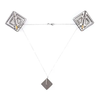 Затискачі для сосків LOCKINK Adjustable Nipple Clamps with Light Pendant, сріблясті