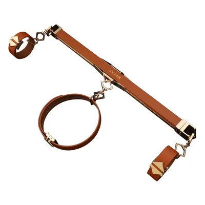 Фіксатор-розпірка LOCKINK Adjustable Spreader Bar Set, коричневий, шкіряний