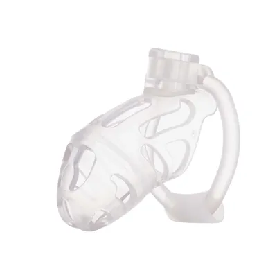 Клітка для пеніса LOCKINK SEVANDA Plastic Penis Chastity Cage, прозора, 3 кільця