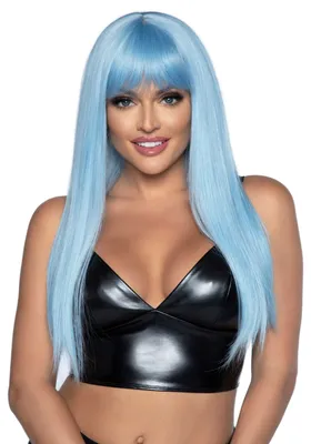 Перука Leg Avenue Long straight bang wig Blue, довга, гладка, 61 см