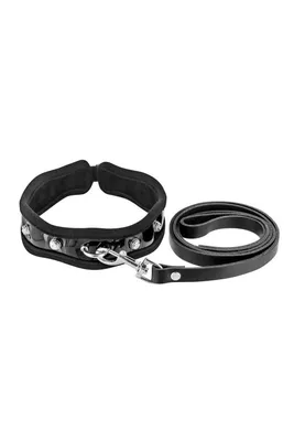 Нашийник з повідцем Fetish Tentation Premium Patent Leather Choker & Leash