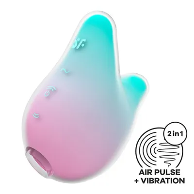 Вакуумний кліторальний стимулятор Satisfyer Mermaid Vibes Mint/Pink, 2 мотори