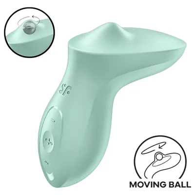 Вібратор для клітора Satisfyer Exciterrr Mint з перлинною стимуляцією, 2 мотори
