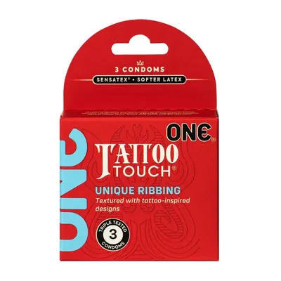 Презервативи ONE Tattoo Touch, 3 шт, картонна коробка