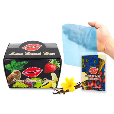 Набір латексних серветок ONE Latex Dental Dams Vanilla, 100 шт