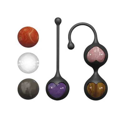 Вагінальні кульки Adrien Lastic Harmony Stones, напівдорогоцінне каміння, діаметр 3 см