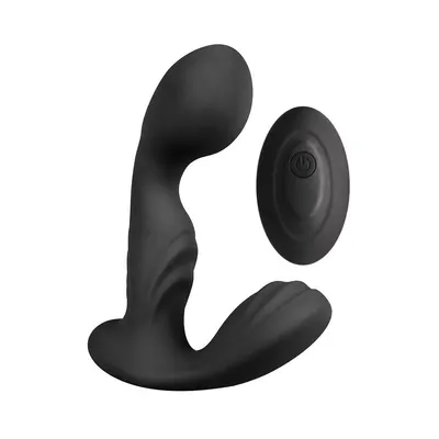 Вібромасажер простати S Pleasures Premium FUZZY, чорний, з рельєфом