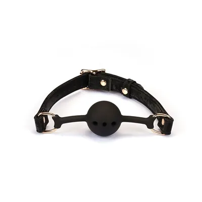 Кляп Liebe Seele Boudoir Amor Ball Gag Black, силіконова кулька 4,3 см