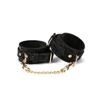 Наручники Liebe Seele Boudoir Amor Wrist Cuffs Black, чорний оксамит