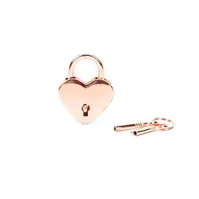 Замочок-сердечко Liebe Seele Heart Shape Padlock Rose Gold (2 шт)
