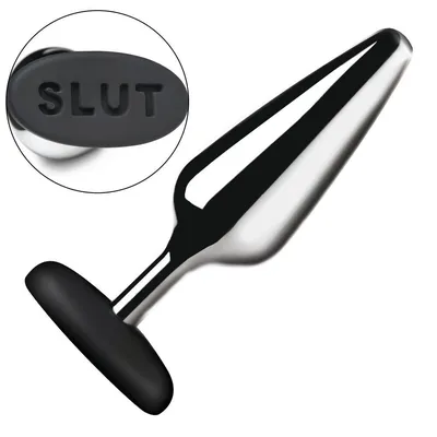 Анальна пробка Master Series Butt Slut Metal & Silicone Butt Plug — срібна