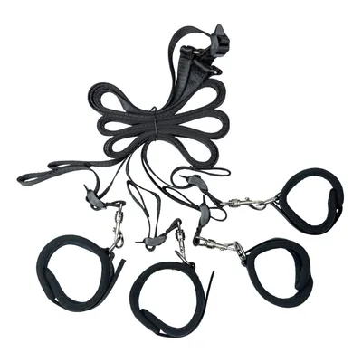 Розтяжка на ліжко Punishment – 5-Piece Bed Restraint Kit, чорна, 5 предметів
