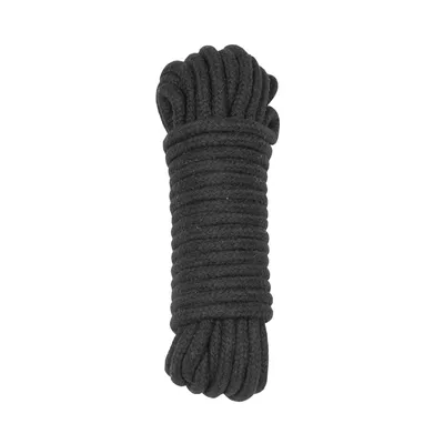 Бавовняна мотузка для шибарі Punishment – Bondage Rope, чорна, 9,7 м