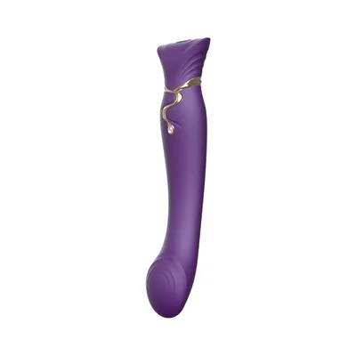 Смартвібратор Zalo Queen Twilight Purple з пульсуючою перлиною та кристалом Swarovski