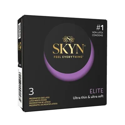Безлатексні презервативи SKYN Elite, 3 шт, ультратонкі