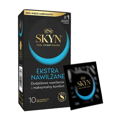 Безлатексні презервативи SKYN Ekstra Nawilżanel, 10 шт, з посиленою змазкою