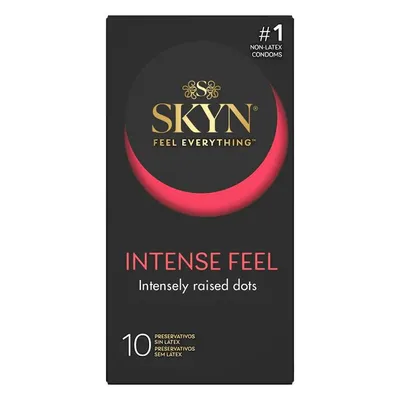 Безлатексні презервативи SKYN Intense Feel, 10 шт, точковий рельєф