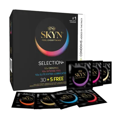Набір безлатексних презервативів SKYN Selection Original+Intense Feel+Elite Extra Lubricated, 35 шт