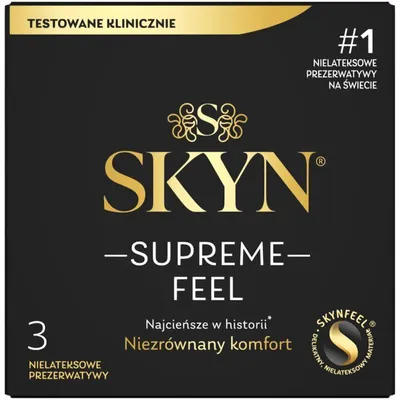 Презервативи безлатексні SKYN Supreme Feel, 3 шт, 0,035 мм
