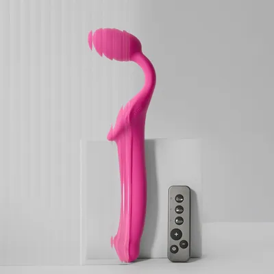 Безремінний страпон з вібрацією Strap-On-Me VIBRATING Fuchsia L