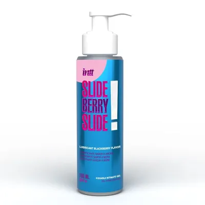Лубрикант Intt Slide Berry Slide! (100 мл) на водній основі, смак ожини