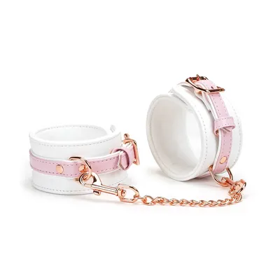 Поніжки Liebe Seele White & Pink Fairy Leather Ankle Cuffs