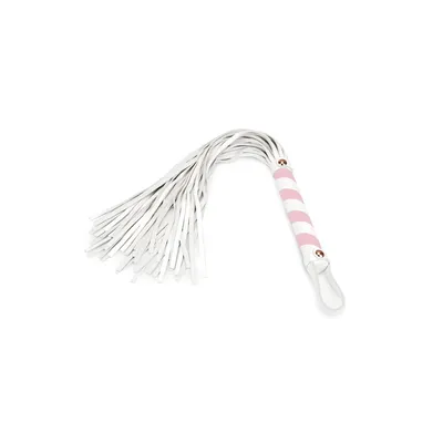 Флогер Liebe Seele White & Pink Leather Flogger
