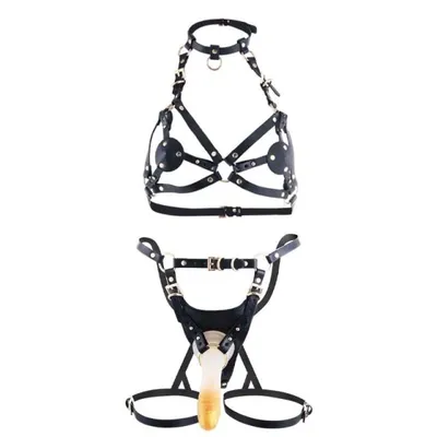 Страпон із трусиками LOCKINK SEVANDA Queen Sheba Set with Golden Dildo