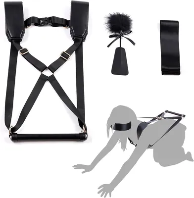 БДСМ-набір LOCKINK YEAHWOW Black Doggy Style Saddle set