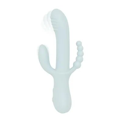 Тройний вібратор Good Vibes Only – SAGE Triple Stimulation Vibe Soft Silicone – Blue