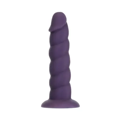 Фалоімітатор Fantasy by Addiction Unicorn Dildo 7" Purple з віброкулею у подарунок