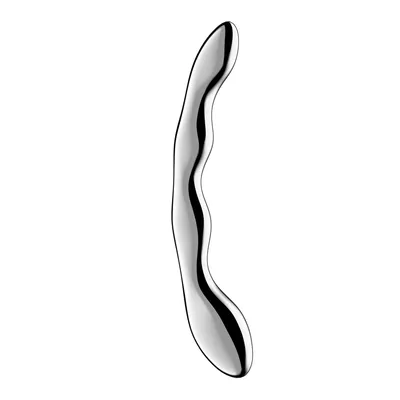 Металевий дилдо Satisfyer Cosmic Crest 2, двосторонній