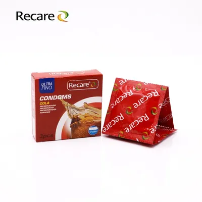 Презервативи Recare Cola Dotted&Ribbed Condoms 3 шт, латекс, аромат Кола