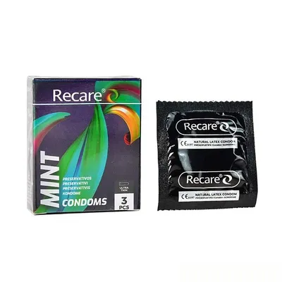 Презервативи Recare Holographic Ultra Thin Mint, 3 шт, аромат м'ята