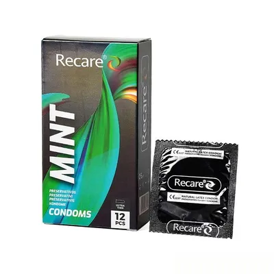 Презервативи Recare Holographic Ultra Thin Mint, 12 шт, аромат м'ята