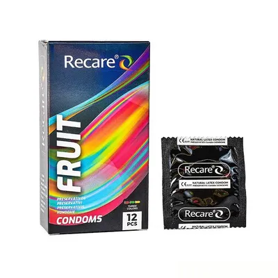 Презервативи Recare Holographic Fruit Flavour Condoms 12 шт (м'ята, банан, полуниця)