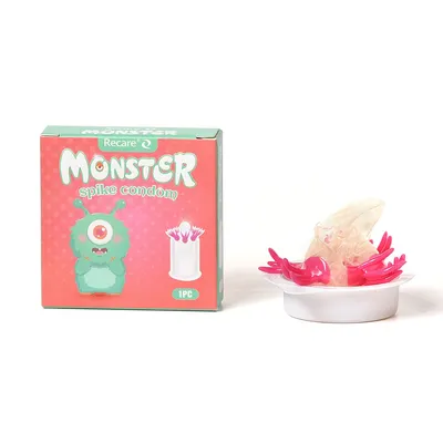 Насадка на член Recare Turquoise Monster Spike Condom з вусиками