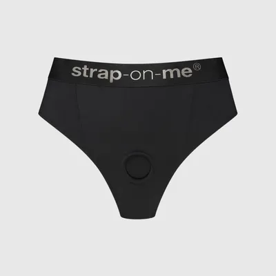 Трусики-бразиліана з фіксацією дилдо Strap-On-Me Harness Lingerie Idole – S – Black