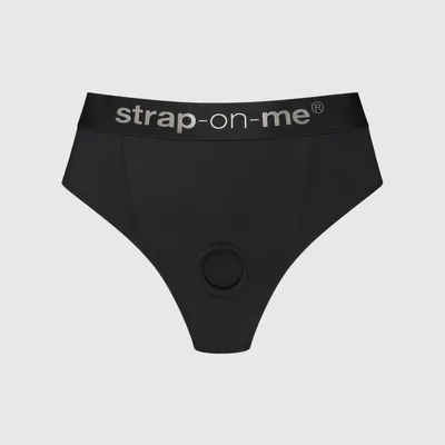 Трусики-бразиліана з фіксацією дилдо Strap-On-Me Harness Lingerie Idole – L – Black