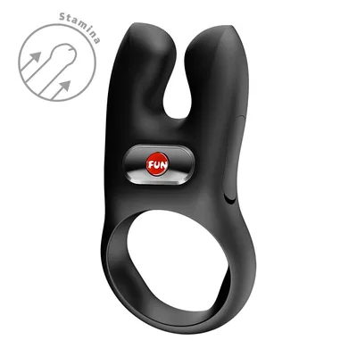 Ерекційне віброкільце Fun Factory NŌS CLASSIC Black з подвійною стимуляцією клітора, 2 мотори