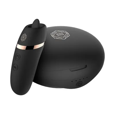 Мінівібратор з язичком Rosy Gold - Vibrating & Licking Dual Stimulator