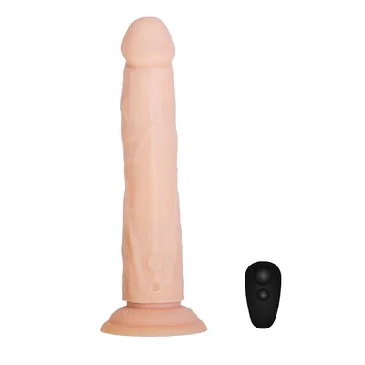 Фалоімітатор з ротацією та пульсацією Naked ADDICTION 8" Rotating & Thrusting Dong - Vanilla